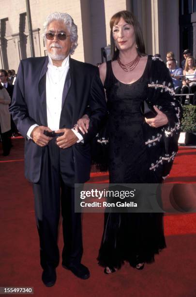 Robert Graham and Anjelica Huston during The 8th Annual Screen Actors Guild Awards - Arrivals at Shrine Exposition Center in Los Angeles, California,...