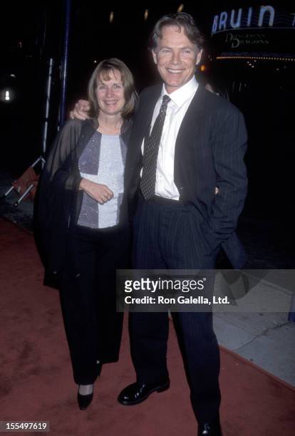 Actor Bruce Greenwood and wife Susan Devlin attend the Thirteen Days Westwood Premiere on December 19, 2000 at Mann Village Theatre in Westwood,...