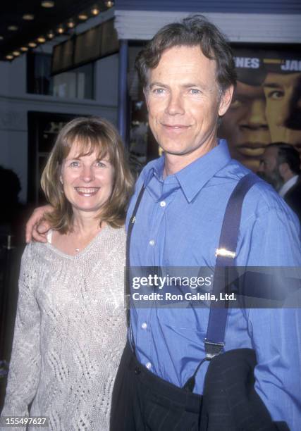 Actor Bruce Greenwood and wife Susan Devlin attend the Rules of Engagement Westwood Premiere on April 2, 2000 at Mann Village Theatre in Westwood,...