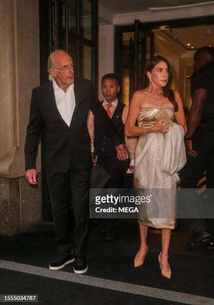 Christopher Lloyd and Lisa Loiacono are seen on July 25, 2023 in New York, New York.