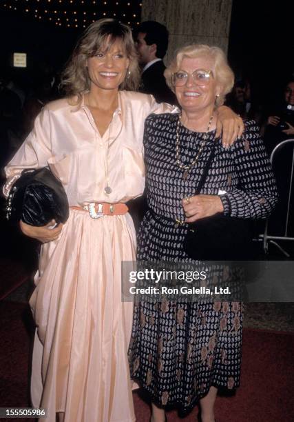 Actress Kay Lenz and mother Kay Miller Lenz attend the Ishtar Century City Premiere on May 13, 1987 at Plitt's Century Plaza Theatres in Century...