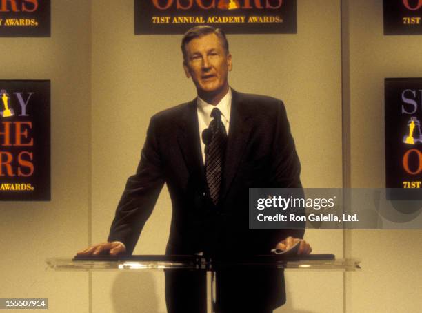 Producer Robert Rehme attends the 71st Annual Academy Awards Nominations Annoucements on February 2, 1999 at Academy of Motion Picture Arts and...