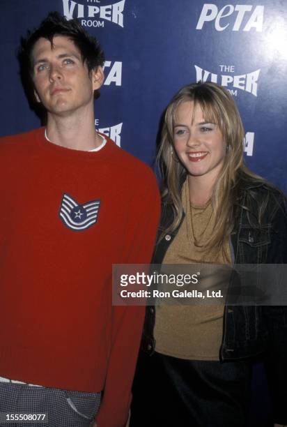 Actress Alicia Silverstone and boyfriend Christopher Jarecki attend PETA's 20th Anniversary Bash on September 13, 2000 at The Viper Room in West...
