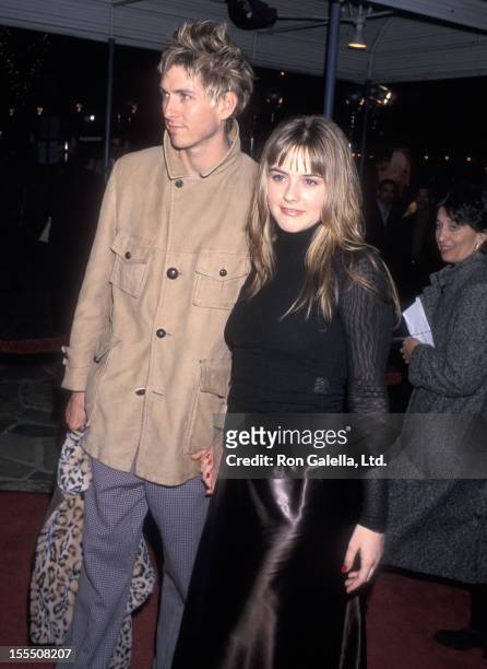 Actress Alicia Silverstone and boyfriend Christopher Jarecki attend The Talented Mr. Ripley Westwood Premiere on December 12, 1999 at Mann Village...