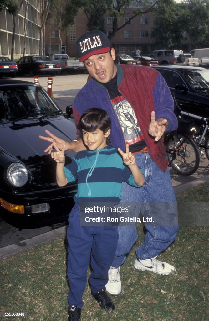 Comedian Paul Rodriguez and son Paul Rodriguez attend the