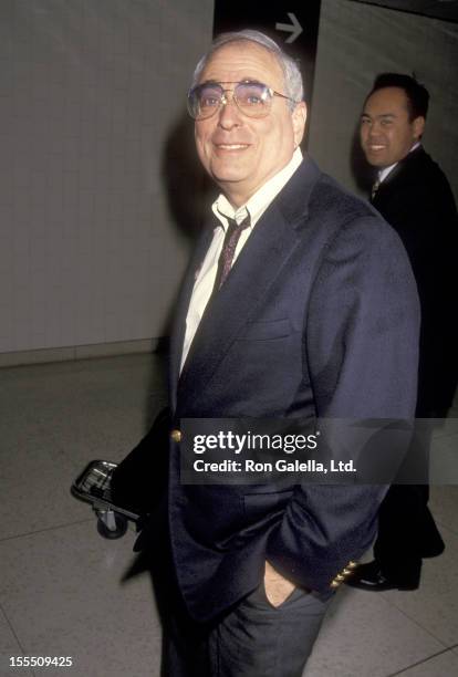 Television executive and producer Fred Silverman on January 2, 1994 arrives at the Los Angeles International Airport in Los Angeles, California.