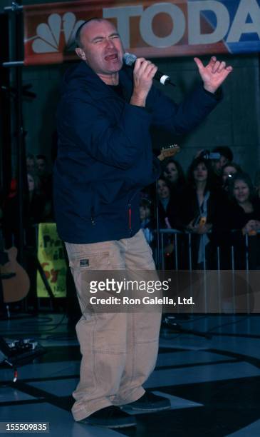 Musucian Phil Collins attending Phil Collins Concert on The Today Show on November 15, 2002 at Rockefeller Plaza in New York City.