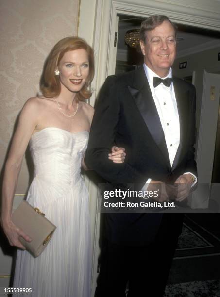 Businessman David H. Koch and guest attend The American Museum of the Moving Image Honors Sherry Lansing and Roone Arledge on October 24, 1995 at St....