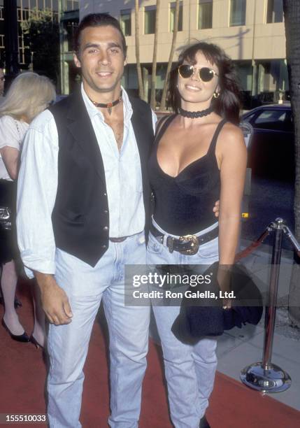 Actor Adrian Paul and wife Meilani Paul attend the City Slickers II: The Legend of Curly's Gold Beverly Hills Premiere on June 8, 1994 at Academy...