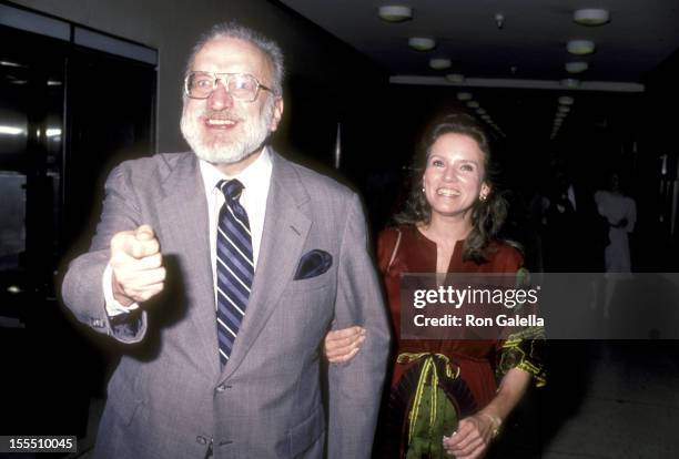 Actor George C. Scott and wife actress Trish Van Devere attend the Design For Living Opening Night Performance on June 20, 1984 at the Circle in the...