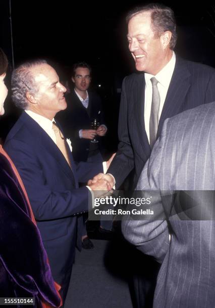 Businessman Henry Kravis and businessman David H. Koch attend the International Fine Art and Antique Dealers Show on October 10, 1996 at Seventh...