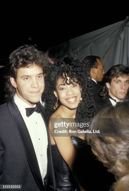 Actor Brian Robbins and actress Kimberly Russell attend 15th Annual American Music Awards on January 25, 1988 at the Shrine Auditorium in Los...