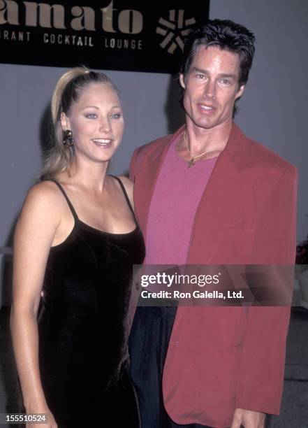 Actor Ronn Moss and wife Shari Shattuck attend CBS Television Affiliates Party on May 30, 1997 at Century Plaza Hotel in Los Angeles, California.