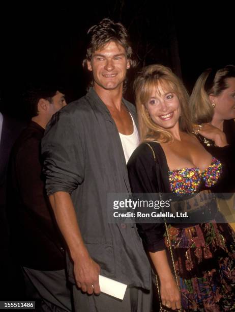 Don Swayze and wife Marcia Swayze attend the premiere of Point Break on July 10, 1991 at Avco Center Theater in Westwood, California.