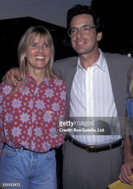 Actor Robert Carradine and wife Edie Mani attending the grand opening party for Grand Havana Room on July 13, 1995 at Canon Restaurant in Beverly...