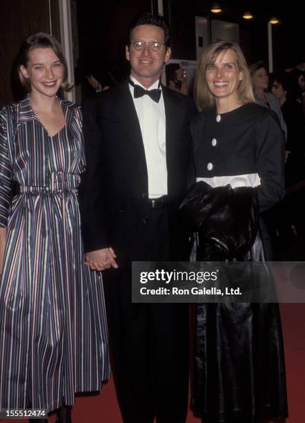 Actor Robert Carradine, daughter Ever Carradine and wife Edie Mani attending 13th Annual Cable ACE Awards on January 12, 1992 at The Pantages Theater...