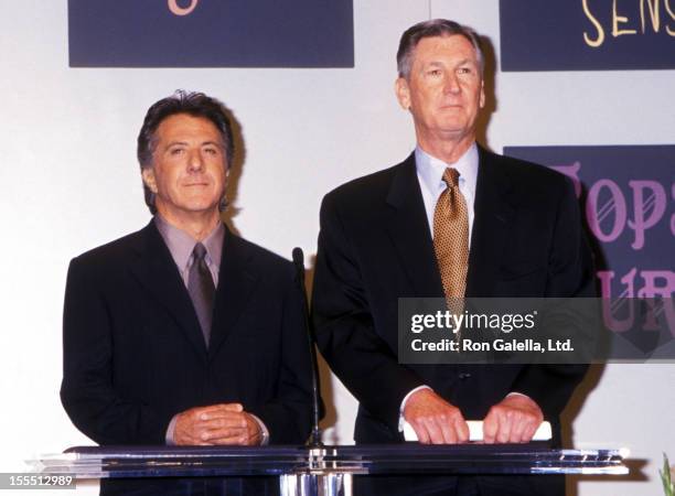 Actor Dustin Hoffman and producer Robert Rehme attend the 72nd Annual Academy Awards Nominations Annoucements on February 15, 2000 at Academy of...