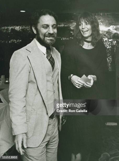 Activist Abbie Hoffman and wife Johanna Lawrenson attend 10th Anniversary Party for Poets and Writers on October 22, 1980 at Roseland Ballroom in New...