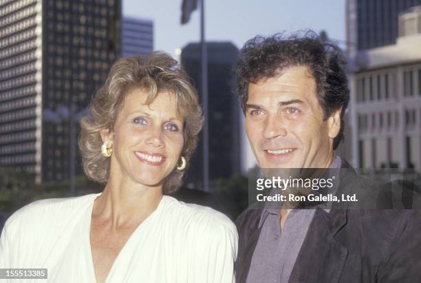Actress Shannon Wilcox and actor Robert Forster attend the ABC Television Affiliates Party on June 11, 1987 at Century Plaza Hotel in Los Angeles,...