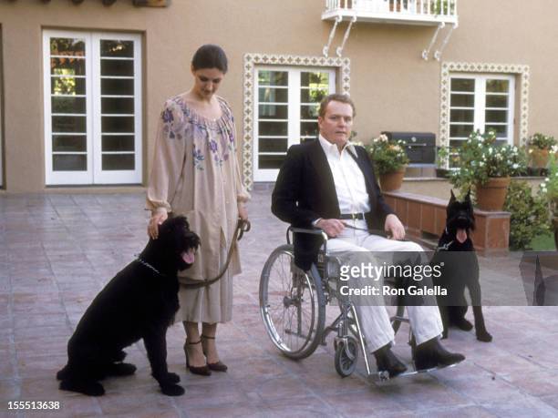 Publisher Larry Flynt and wife Althea Leasure on March 11, 1979 pose for exclusive photographs at their home in Los Angeles, California.