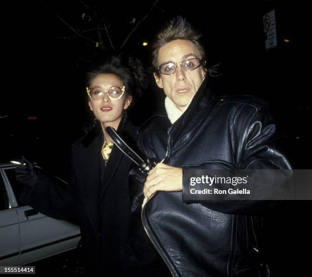 Musician Iggy Pop and wife Suchi Asano attend Thanksgiving Dinner Party on November 28, 1985 at the China Club in New York City.