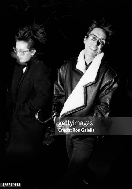 Musician Iggy Pop and wife Suchi Asano attend Thanksgiving Dinner Party on November 28, 1985 at the China Club in New York City.