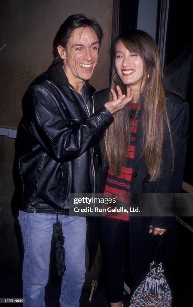 Musician Iggy Pop and Suchi Asano attend the premiere of Cry Baby on