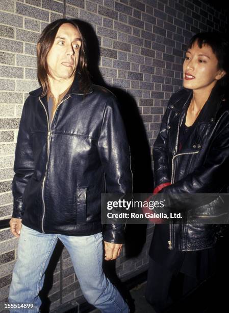 Musician Iggy Pop and wife Suchi Asano attend the screening of Serial Mom on April 4, 1994 at the Museum of Modern Art in New York City.