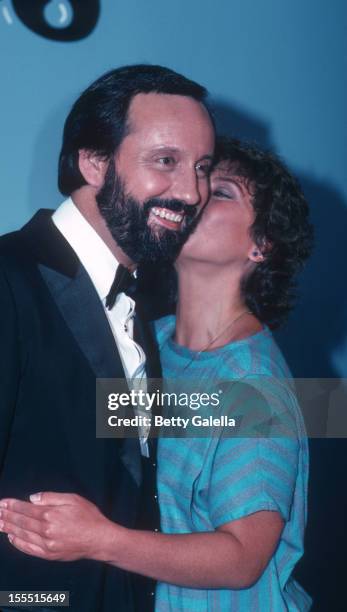 Actress Erin Moran and Ray Stevens attend 17th Annual Academy of Country Music Awards on April 29, 1982 at Knott's Berry Farm in Buena Park,...