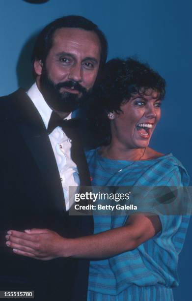 Actress Erin Moran and Ray Stevens attend 17th Annual Academy of Country Music Awards on April 29, 1982 at Knott's Berry Farm in Buena Park,...