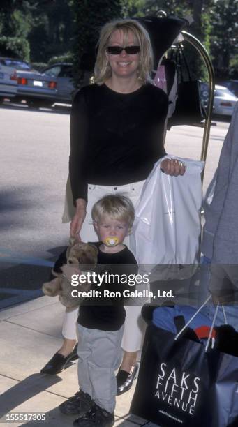 Actress Linda Kozlowski and son Chance Hogan attend Sixth Annual Critic's Choice Awards on January 22, 2001 at the Beverly Hills Hotel in Beverly...