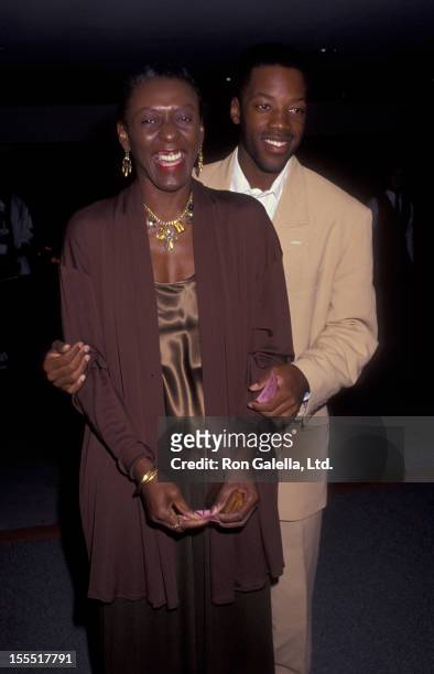 Actor Kadeem Hardison and mother Beth Ann Hardison attend the party for 100th Episode of A Different World on October 14, 1991 at the Armand Hammer...