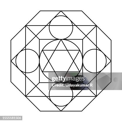 Octagon Star Graph Scared Geometry Vector Design Elements This Is ...