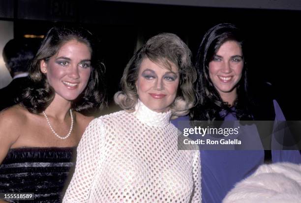 Actress Dorothy Malone and daughters Diane Bergerac and Mimi Bergerac attend The National Film Society's Eighth Annual Artistry in Cinema Awards on...