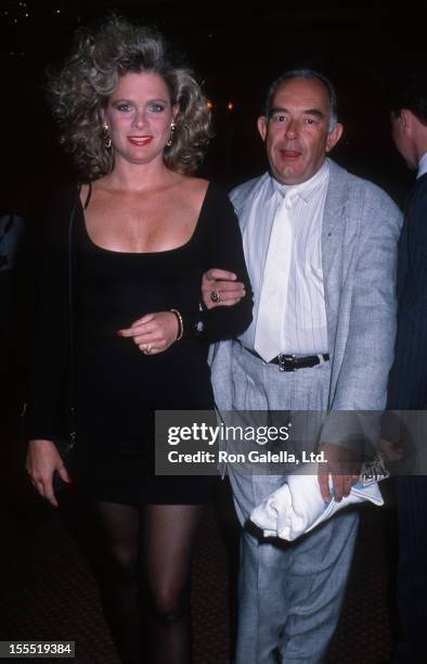 Television Personality Robin Leach and wife Judith Ledford attend Banff Celebrity Sports Invitational on December 9, 1988 at Banff, Alberta, Canada.