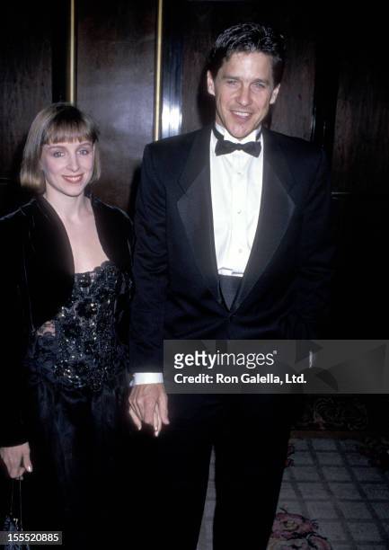 Actor Tim Matheson and wife Megan Murphy Matheson attend the Fourth Annual American Cinematheque Award Salute to Steven Spielberg on April 1, 1989 at...