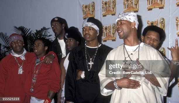 Rapper Birdman and Lil Wayne attend 14th Annual Soul Train Music Awards on March 4, 2000 at the Shrine Auditorium in Los Angeles, California.