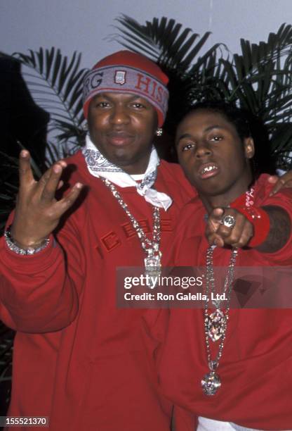 Rapper Birdman and Lil Wayne attend 14th Annual Soul Train Music Awards on March 4, 2000 at the Shrine Auditorium in Los Angeles, California.