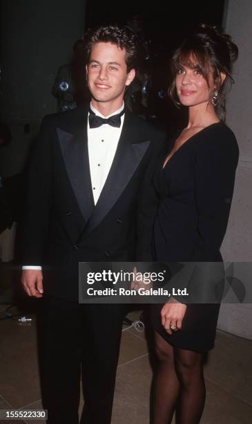 Actor Kirk Cameron and wife Chelsea Noble attending 48th Annual Golden Globe Awards on January 19, 1991 at Beverly Hilton Hotel in Beverly Hills,...
