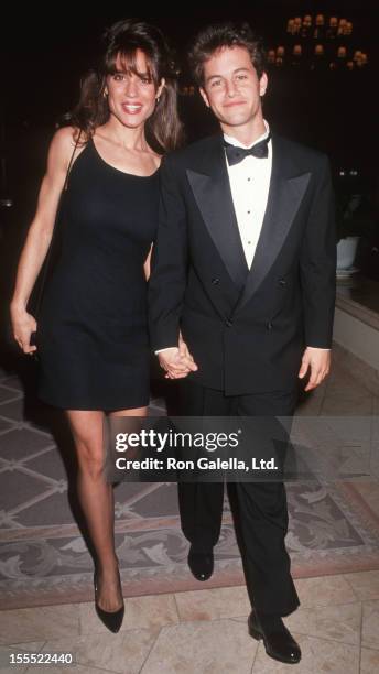 Actor Kirk Cameron and wife Chelsea Noble attending Starlight Foundation Gala on March 16, 1991 at 20/20 Club in Beverly Hills, California.