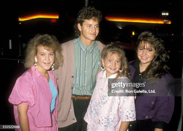 Actor Kirk Cameron, Actress Candace Cameron, and Sisters Bridgette Cameron and Melissa Cameron arrive at the Punchline Hollywood Premiere on...