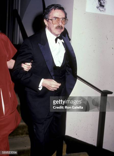Producer David Merrick attends the 37th Annual Tony Awards on June 5, 1983 at Uris Theatre in New York City.