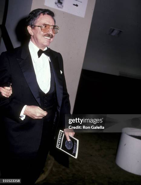 Producer David Merrick attends the 37th Annual Tony Awards on June 5, 1983 at Uris Theatre in New York City.