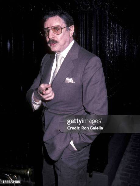 Producer David Merrick attends the Larry Holmes vs. Gerry Cooney Boxing Match Viewing Party on June 11, 1982 at 21 Club in New York City.