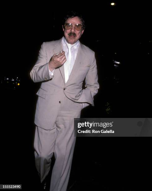 Producer David Merrick on June 16, 1982 on June 16, 1982 parties at Harry's Bar, Helmsley Palace Hotel in New York City.