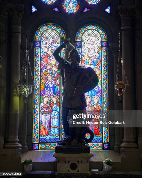 interior chapel of the monastery of montserrat - abbey of montserrat stock pictures, royalty-free photos & images