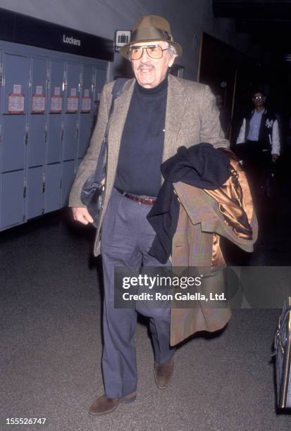 Actor Gregory Peck on March 12, 1993 arrives at the Los Angeles International Airport in Los Angeles, California.