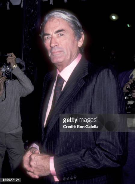Actor Gregory Peck attends the 52nd Annual Academy Awards Pre-Party on April 13, 1980 at Chasen's Restaurant in Beverly Hills, California.
