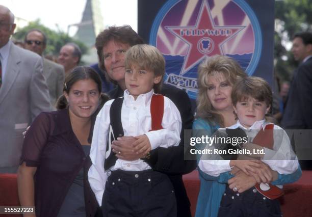 Musician John Fogerty, wife Julie Lebiedzinski and kids attend the Hollywood Walk of Fame Star Ceremony Honoring John Fogerty on October 1, 1998 at...