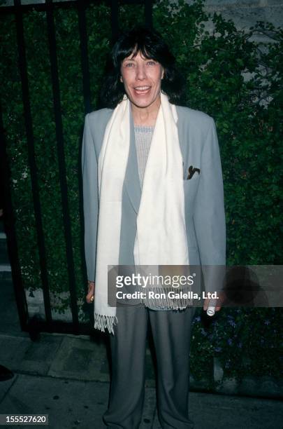 Actress Lily Tomlin attending the opening of Joy Ride-The True Story of Grandma Moses on May 11, 1994 at the Westwood Playhouse in Westwood,...